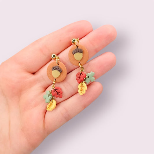 Acorn and Leaf Dangles